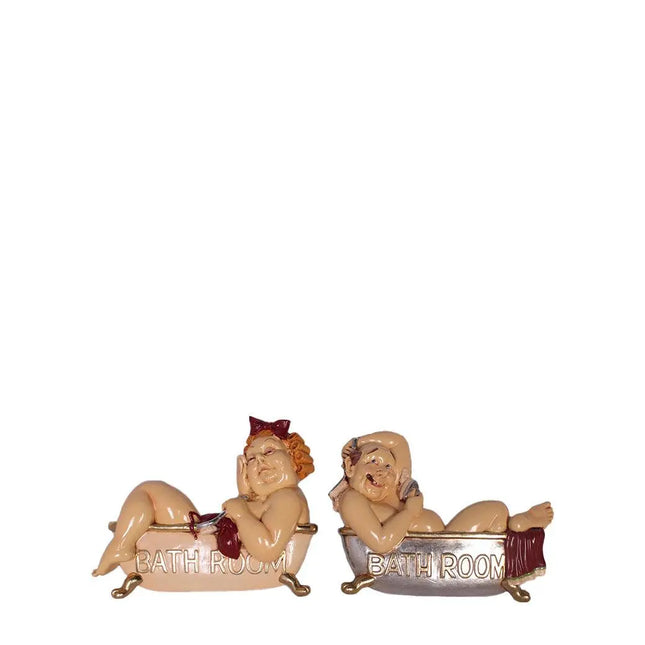 Bathroom Wall Decor Tub Sign Set LM Treasures - H