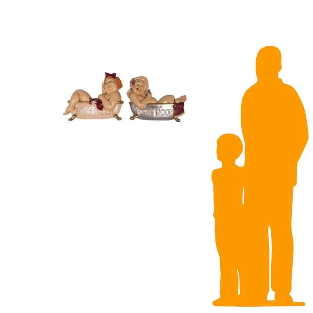 Bathroom Wall Decor Tub Sign Set LM Treasures - H