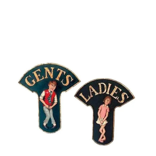 Restroom Wall Decor Ladies and Gents Sign LM Treasures - H