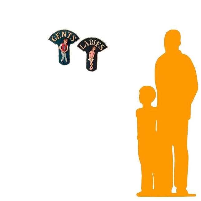 Restroom Wall Decor Ladies and Gents Sign LM Treasures - H