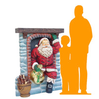 Santa Climbing Chimney Life Size Statue - LM Treasures 