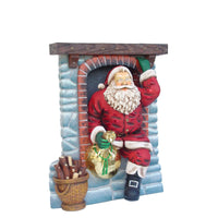 Santa Climbing Chimney Life Size Statue - LM Treasures 