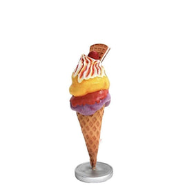 One Scoop Waffle Ice Cream Over Sized Statue - LM Treasures 