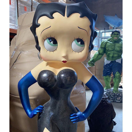 Betty Boop In Black Life Size Statue - LM Treasures 