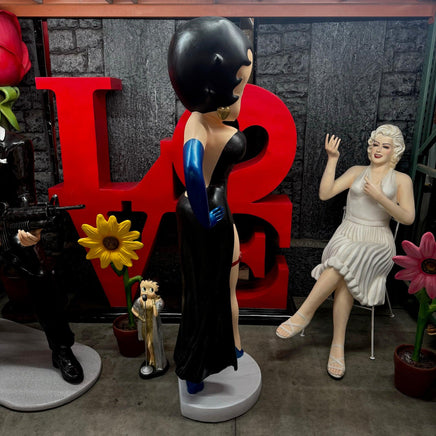 Betty Boop In Black Life Size Statue - LM Treasures 