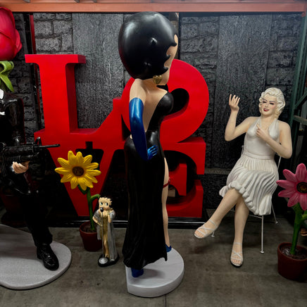 Betty Boop In Black Life Size Statue - LM Treasures 