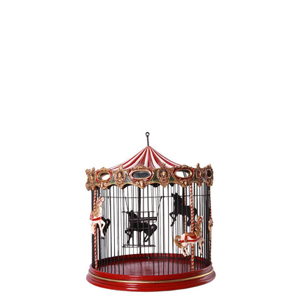 Hanging Birdcage Carousel Horse Statue