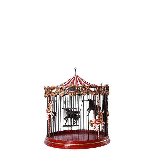 Hanging Birdcage Carousel Horse Statue LM Treasures - H