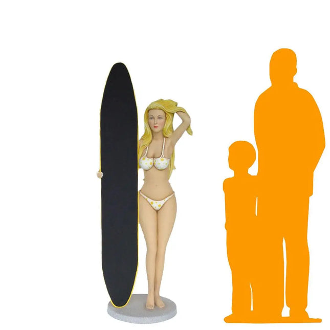 Bikini Surfer Girl Life Size Statue LM Treasures - A