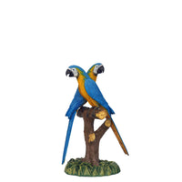 Blue Gold Macaw Lover Parrot On Branch Statue - LM Treasures 