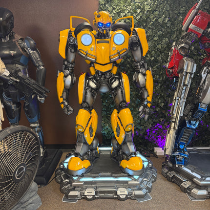 Yellow & Black Robot Life Size Statue