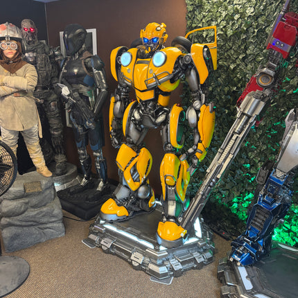 Yellow & Black Robot Life Size Statue
