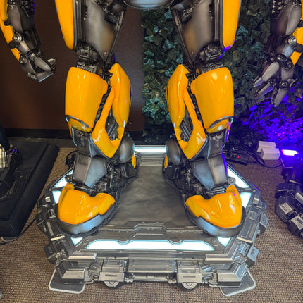 Yellow & Black Robot Life Size Statue