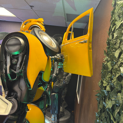 Yellow & Black Robot Life Size Statue