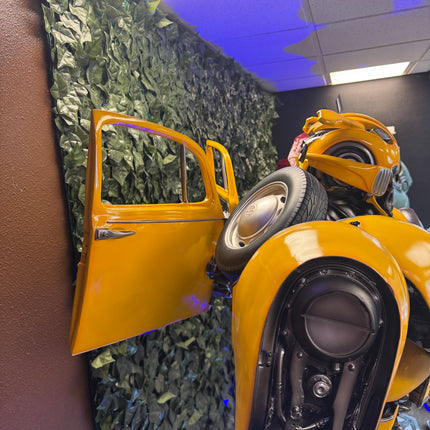 Yellow & Black Robot Life Size Statue