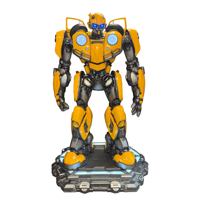 Yellow & Black Robot Life Size Statue