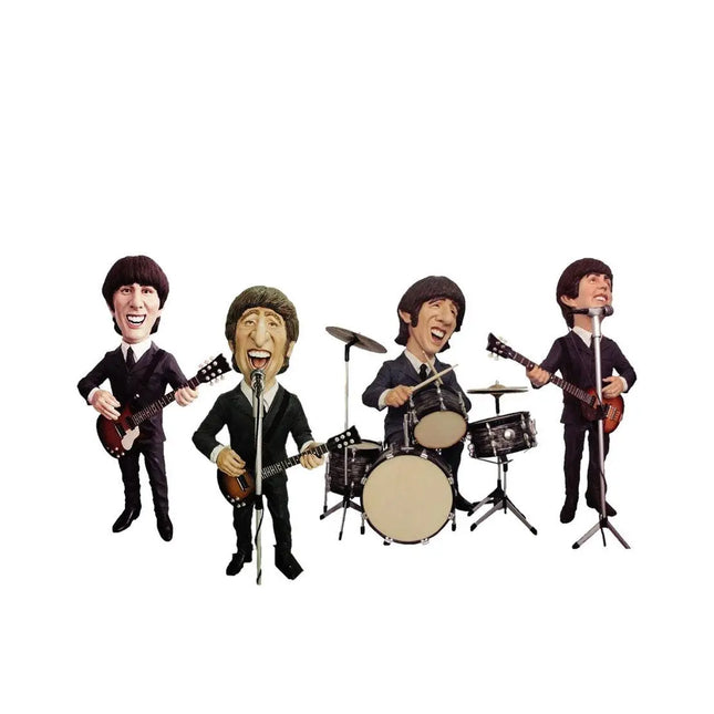 English Rock Band Caricature Set of 4 Statues LM Treasures - PT