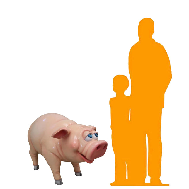 Comic Pig Standing Life Size Statue LM Treasures - PT
