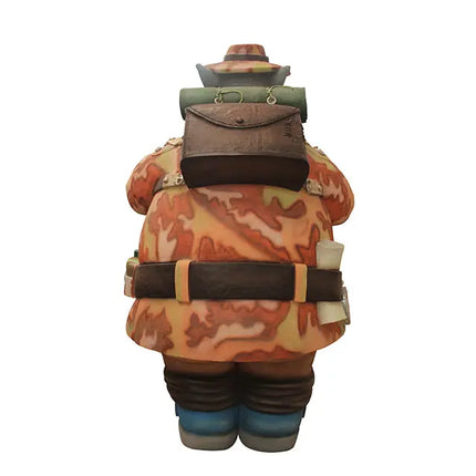 Comic Hippopotamus Explorer Life Size Statue LM Treasures - PT