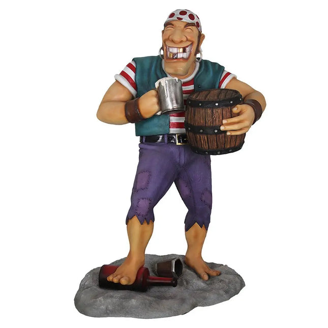 Comic Pirate Armando Smiling Life Size Statue LM Treasures - PT