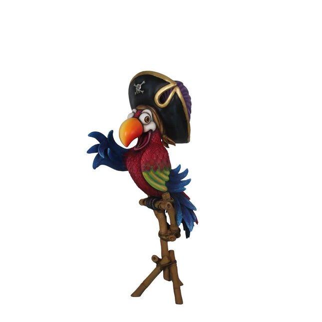 Comic Pirate Parrot Statue On Stand LM Treasures - PT