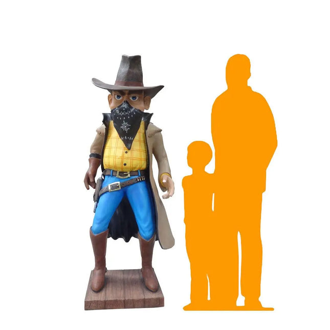 Comic Cowboy Robber Life Size Statue LM Treasures - PT