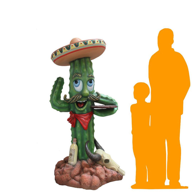 Western Comic Cactus Life Size Statue - LM Treasures 