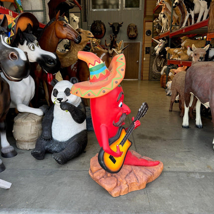 Singing Western Chili Over Sized Statue