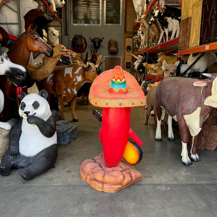 Singing Western Chili Over Sized Statue