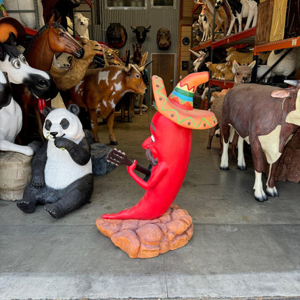 Singing Western Chili Over Sized Statue
