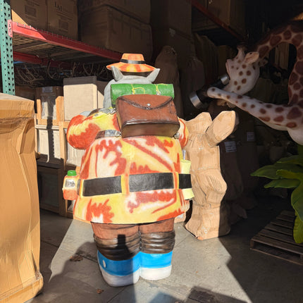 Comic Hippopotamus Explorer Life Size Statue LM Treasures - PT