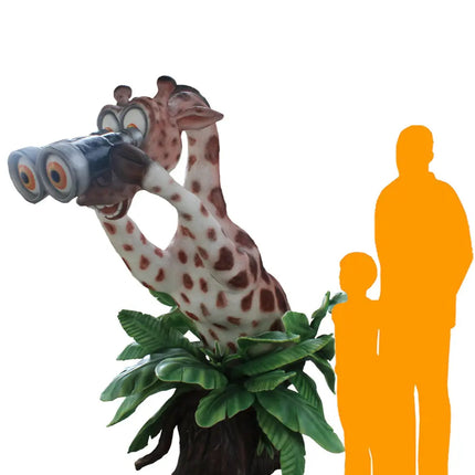 Comic Giraffe Exploring Life Size Statue LM Treasures - PT