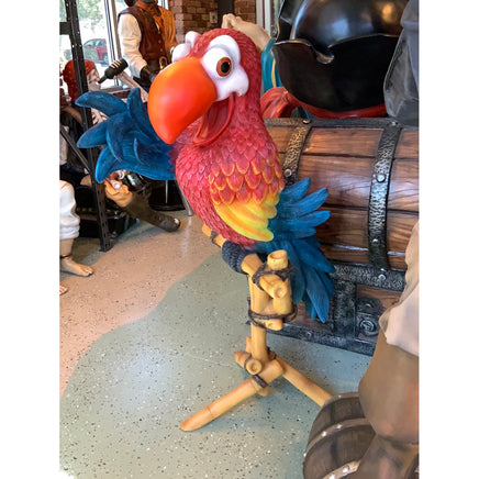 Comic Parrot Statue On Stand - LM Treasures 