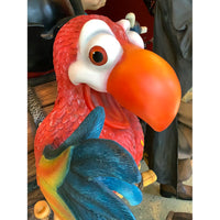 Comic Parrot Statue On Stand - LM Treasures 