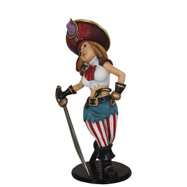Lady Pirate Maarso Life Size Statue - LM Treasures 