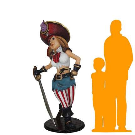 Lady Pirate Maarso Life Size Statue - LM Treasures 