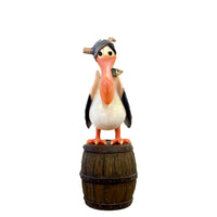 Comic Pelican On Barrel Over Sized Statue - LM Treasures 