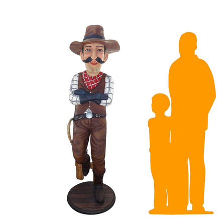 Relaxed Cowboy Life Size Statue - LM Treasures 