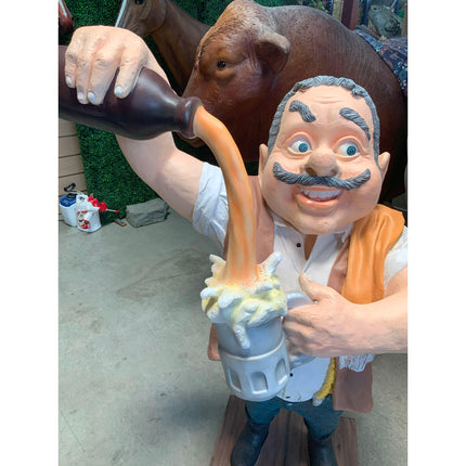 Cowboy Bartender Life Size Statue - LM Treasures 