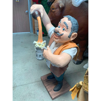 Cowboy Bartender Life Size Statue - LM Treasures 