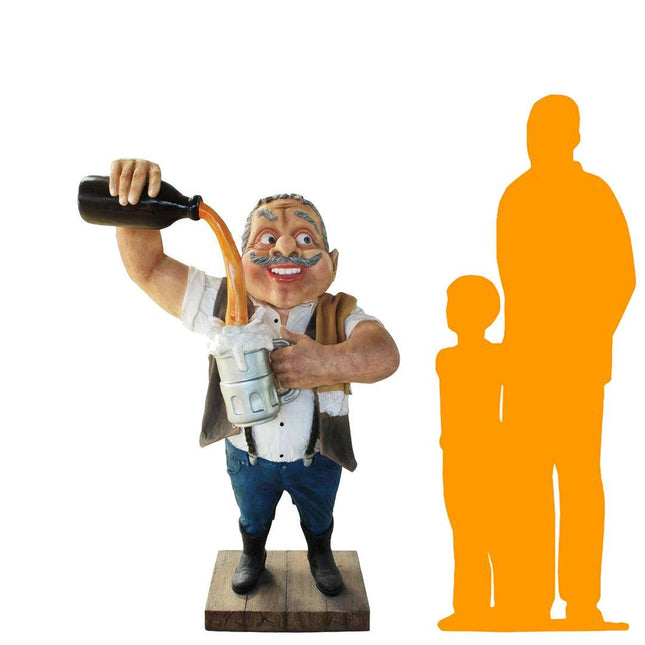 Cowboy Bartender Life Size Statue - LM Treasures 