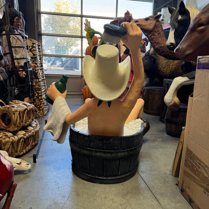 Bathing Cowboy Life Size Statue LM Treasures - PT