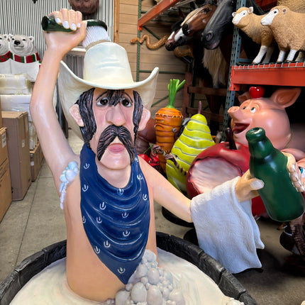 Bathing Cowboy Life Size Statue LM Treasures - PT