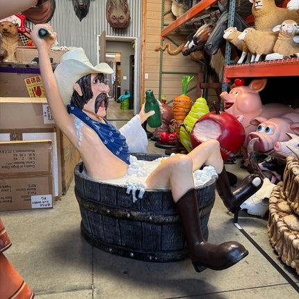 Bathing Cowboy Life Size Statue LM Treasures - PT