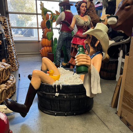 Bathing Cowboy Life Size Statue LM Treasures - PT