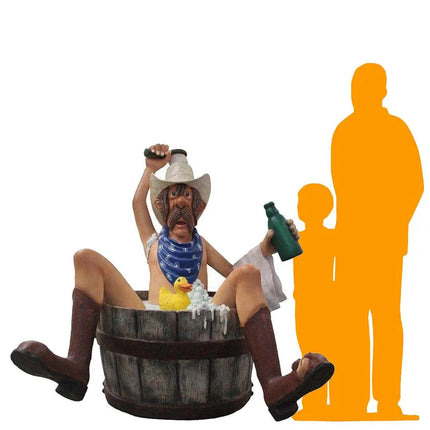 Bathing Cowboy Life Size Statue LM Treasures - PT