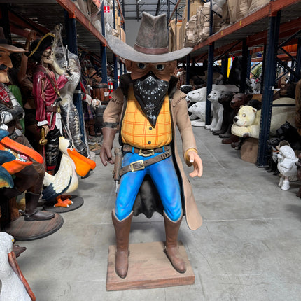 Comic Cowboy Robber Life Size Statue LM Treasures - PT
