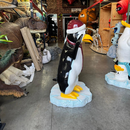 Comic Penguin On Iceberg Statue LM Treasures - PT