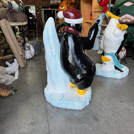 Comic Penguin On Iceberg Statue LM Treasures - PT