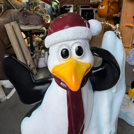 Comic Penguin On Iceberg Statue LM Treasures - PT